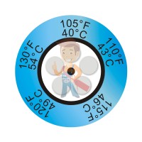 Многоразовая термоиндикаторная наклейка Hallcrest Digitemp 16 - Термоиндикаторная наклейка Thermax 5 Clock