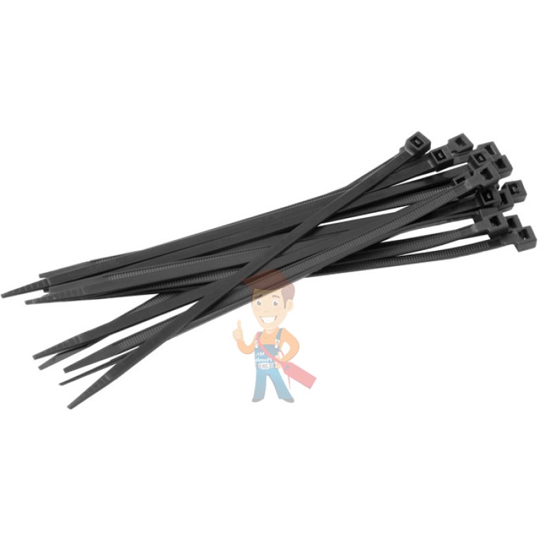 Хомут кабельный Scotchflex™ FS 200 AW-C, черный, 200 мм х 2,5 мм 100 шт./уп. - фото 1