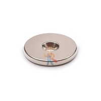 Неодимовый магнит диск 10х1.5 мм, золотой, 20шт, Forceberg - Неодимовый магнит диск 25х3 мм с зенковкой 4.5/7.5 мм