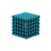 Forceberg TetraCube - куб из магнитных кубиков 7 мм, стальной, 216 элементов  - Forceberg Cube - куб из магнитных шариков 6 мм, бирюзовый, 216 элементов