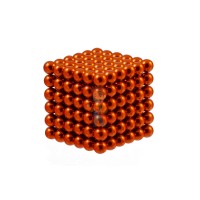 Forceberg Cube - куб из магнитных шариков 5 мм, светящийся в темноте, 216 элементов - Forceberg Cube - куб из магнитных шариков 6 мм, оранжевый, 216 элементов