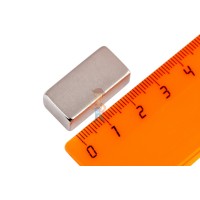 Неодимовый магнит прямоугольник 14х6.5х1.5 мм, цинк, N40 - Неодимовый магнит прямоугольник 25,4х12,5х9,3 мм, N42H