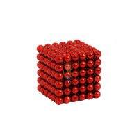 Forceberg Cube - куб из магнитных шариков 6 мм, черный, 216 элементов - Forceberg Cube - куб из магнитных шариков 5 мм, красный, 216 элементов