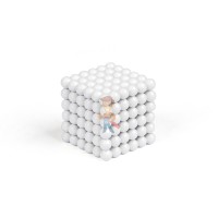 Forceberg Cube - куб из магнитных шариков 2,5 мм, золотой, 512 элементов - Forceberg Cube - куб из магнитных шариков 5 мм, белый, 216 элементов