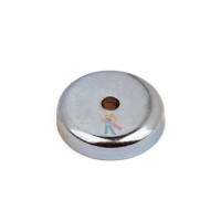 Ферритовый магнит диск 14х3 мм с клеевым слоем - Ферритовое магнитное крепление с отверстием А32