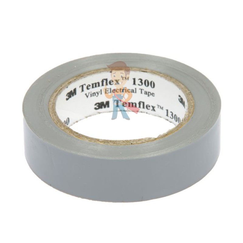 Набор изолент TEMFLEX 1300 универсальная серая, рулон 19 мм x 20 м 10 шт - фото 1